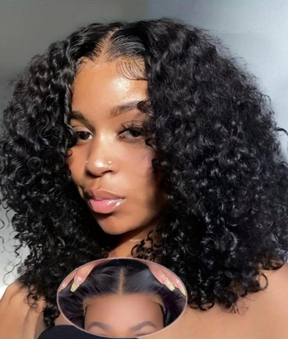 8 Inch Ready-to-Wear Glueless Human Hair Wig: 4×4 & 5×5 Lace Front Short Bob Body Wave, Pre-Plucked Closure