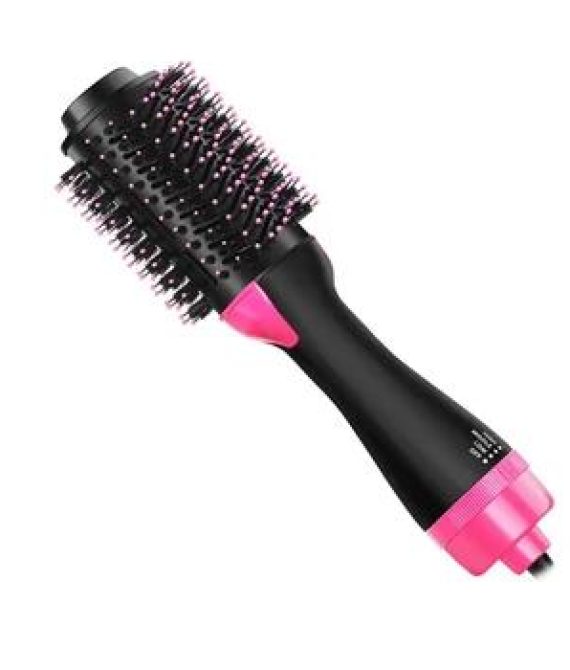 Hot Air Styling Brush – 2 in 1 Hair Dryer and Volumizer for Women – Curling and Straightening Blow Dryer Brush with One-Step Dry