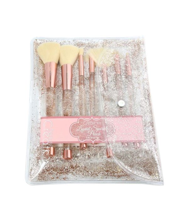 BEAUTY CREATIONS Liquid Peach Sparkle 7 Pc Brush Set