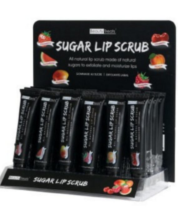 BEAUTY TREATS Sugar Lip Scrub Display Case Set 24 Pieces