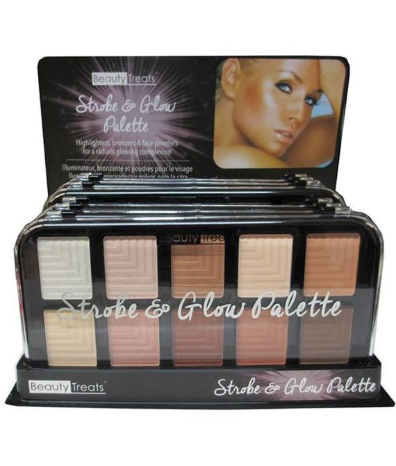 BEAUTY TREATS Strobe & Glow Palette Display Set, 12 Pieces