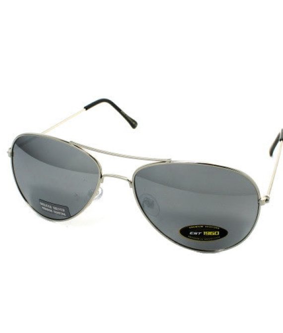 Air Force Aviator Silver Mirror Sunglasses