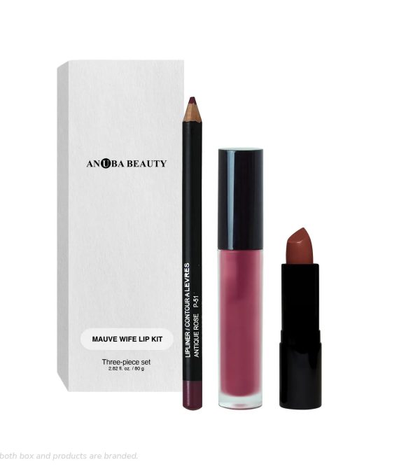 Premium Lip Kit Lip Liner, Lipstick & Gloss Perfect Pout – Mauve Wife