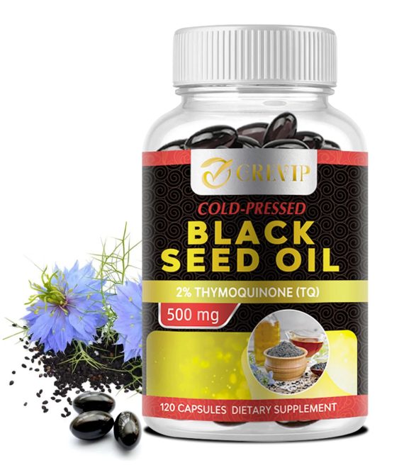 Black Seed Oil Capsules – Improves Digestion, Hair, Skin, Joints, Immune Health, Antioxidants – 120 Capsules